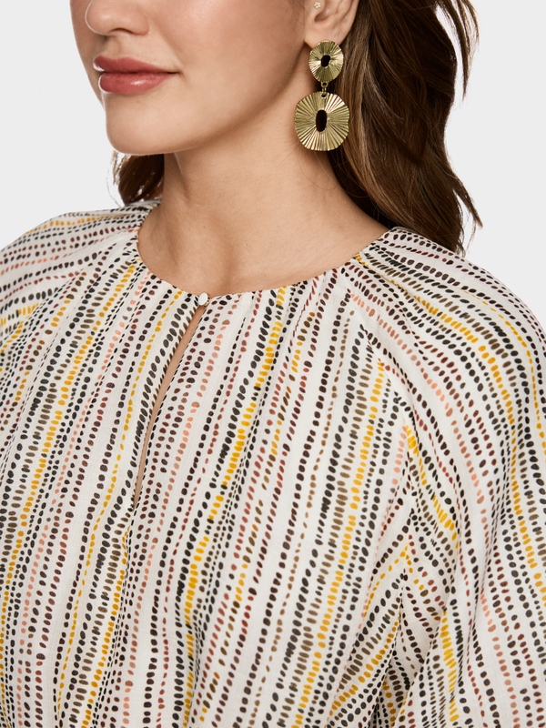 Mini dress in linen and silk