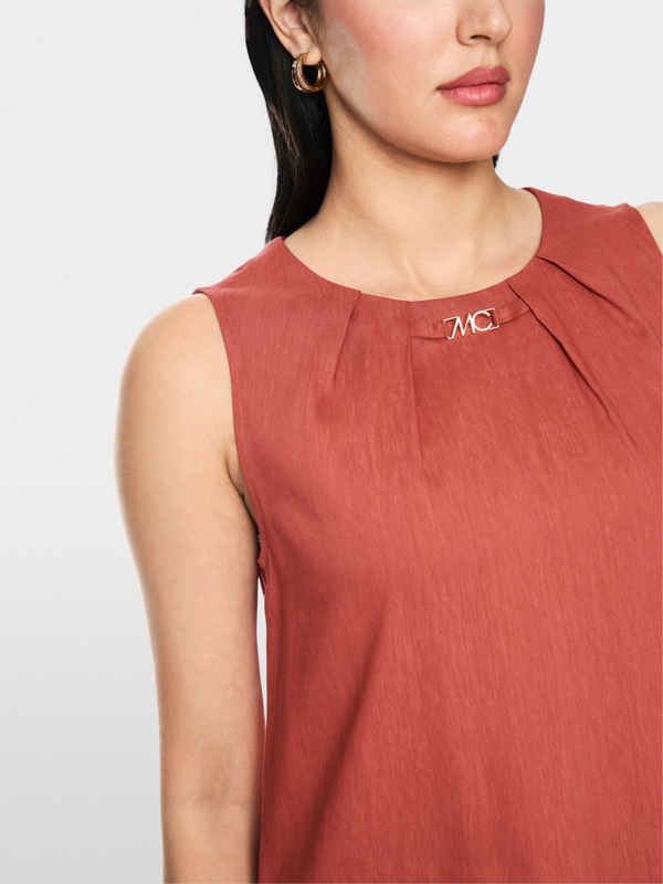Linen-viscose blend dress