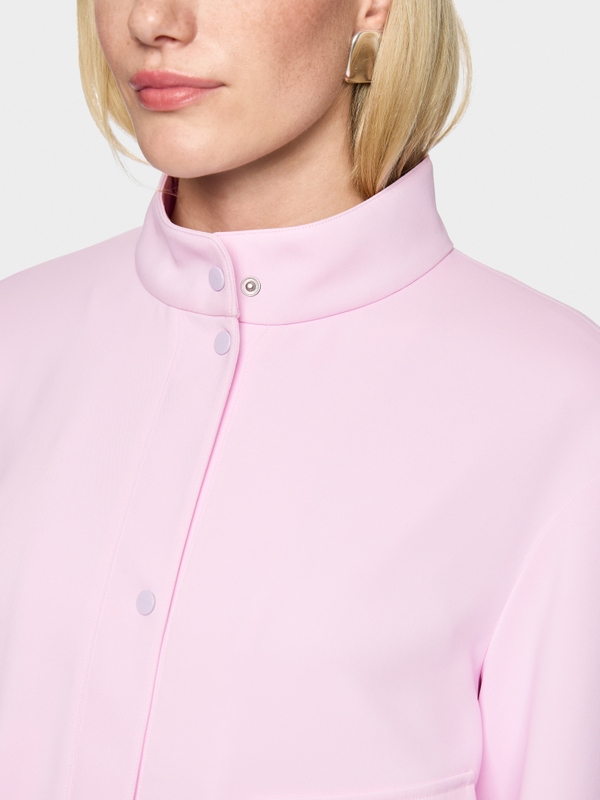 Jacket with small stand-up collar