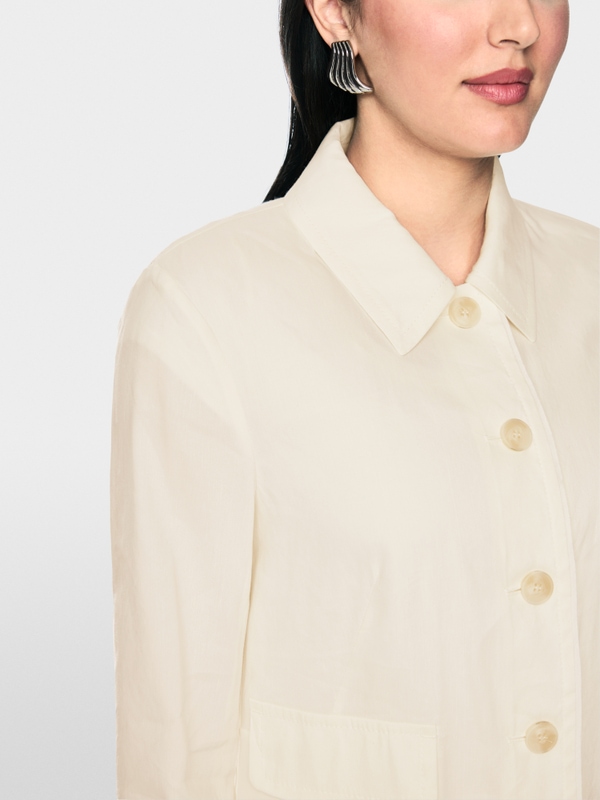 Veste courte en lin et viscose