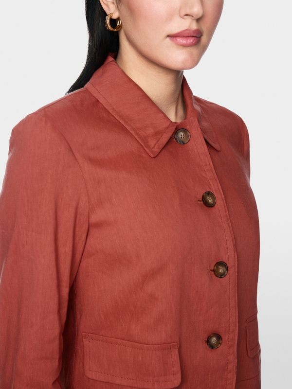 Veste courte en lin et viscose