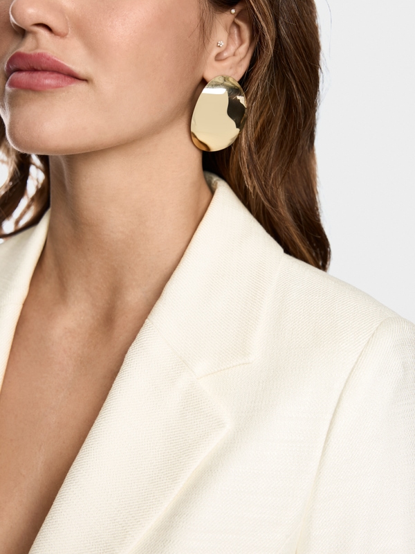 Viscose blazer with loose fit