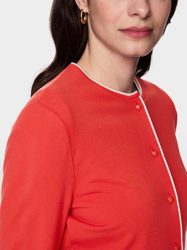 Fijn gebreid vest "Rethink Together"