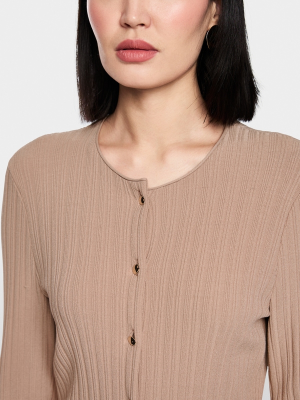 Cardigan en maille côtelée « Rethink Together »