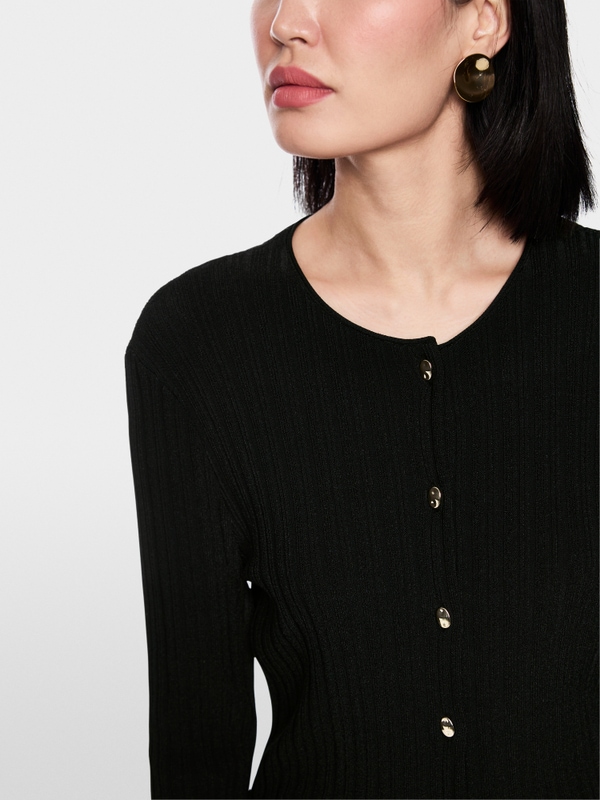 Cardigan en maille côtelée « Rethink Together »