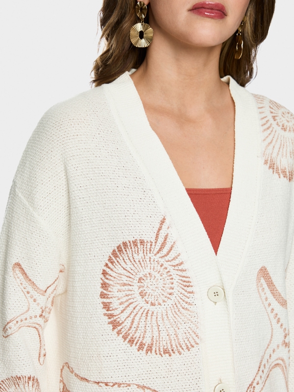 Long cardigan tricoté en Allemagne