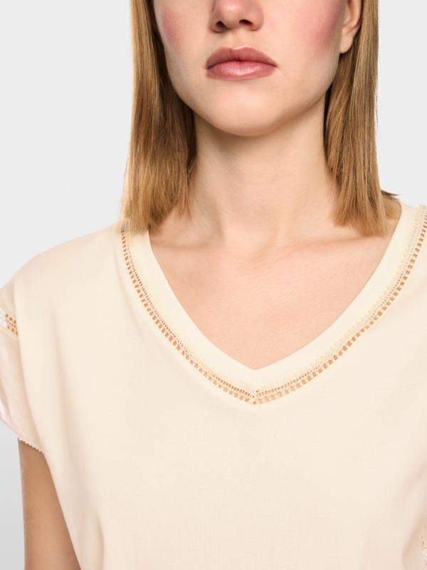 Shirt with cotton voile