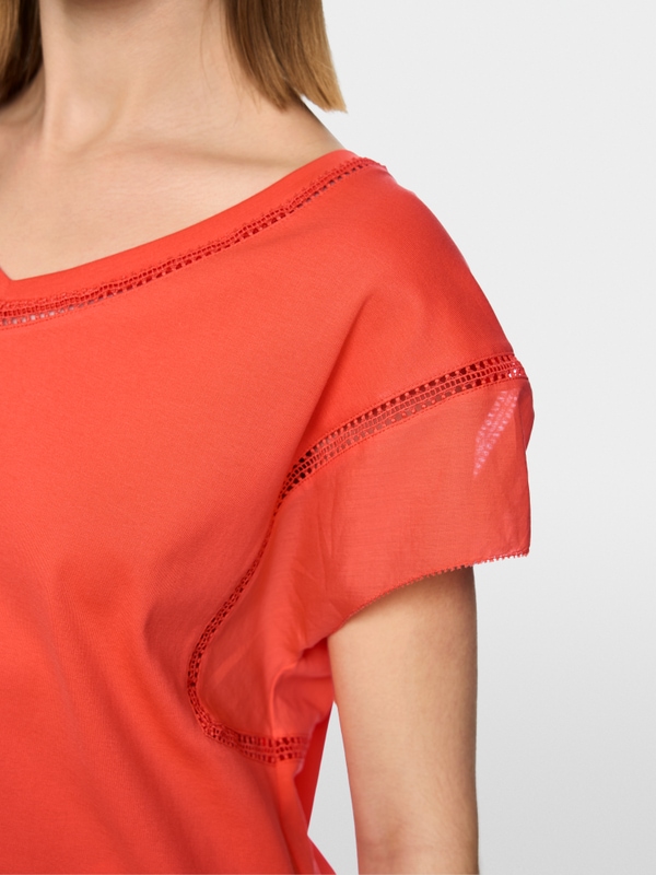 Shirt with cotton voile