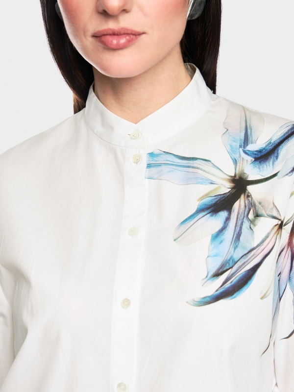Long blouse with lily print