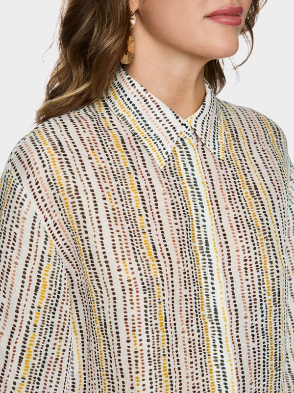 Linen-silk shirt blouse