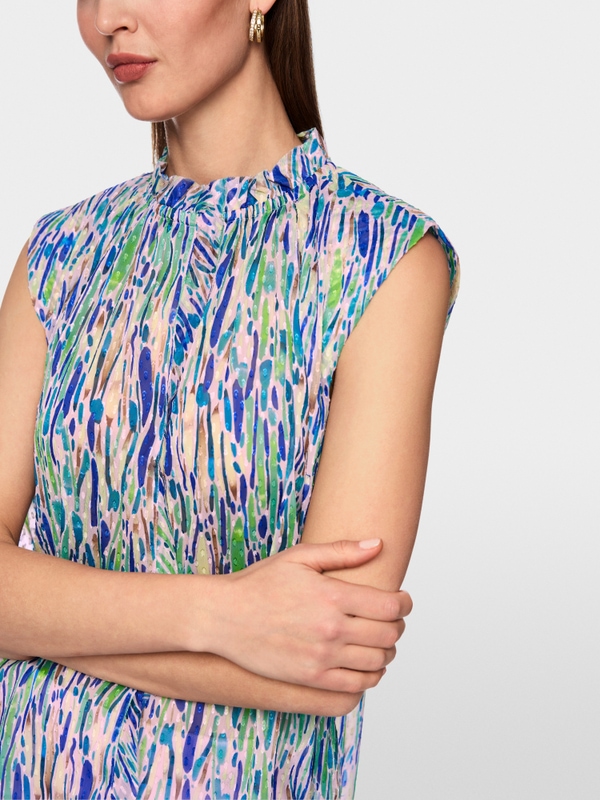 Top féminin à volants