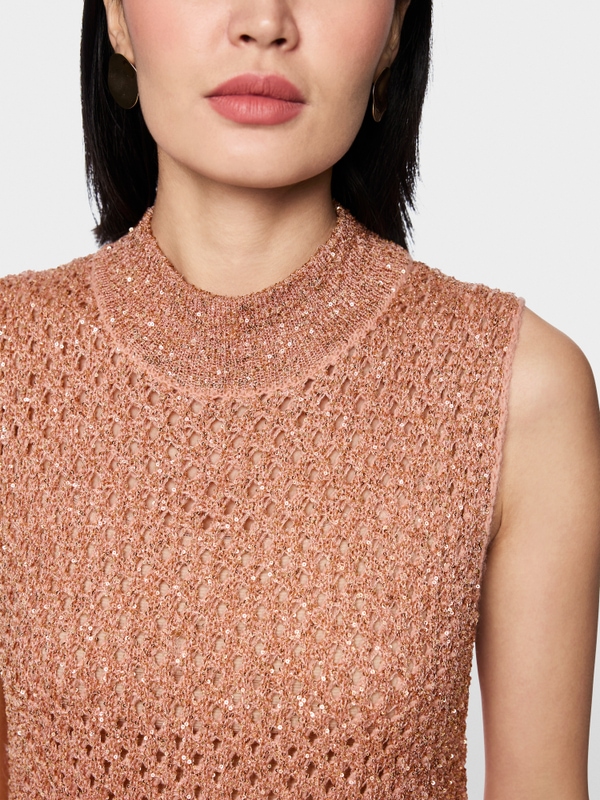 Top élégant en maille ajourée