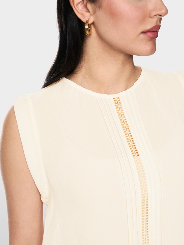 Top with lace and pintucks
