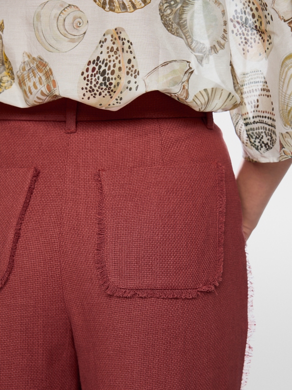 WUKARI linen-viscose blend trousers