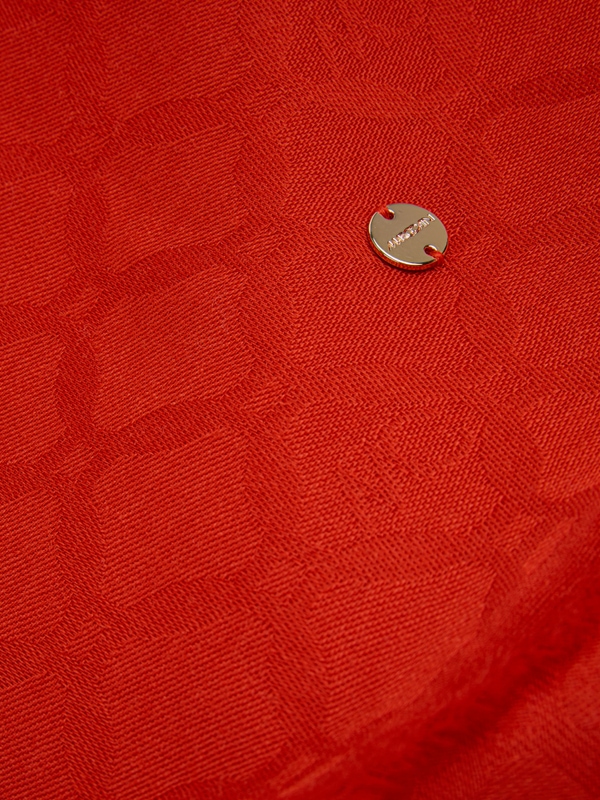 Scheerwollen sjaal met korte franjes