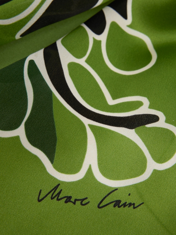 Silk scarf with hibiscus flowers