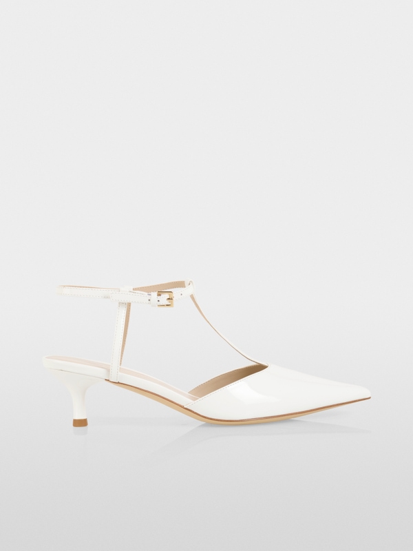 Escarpins à lanières en cuir verni