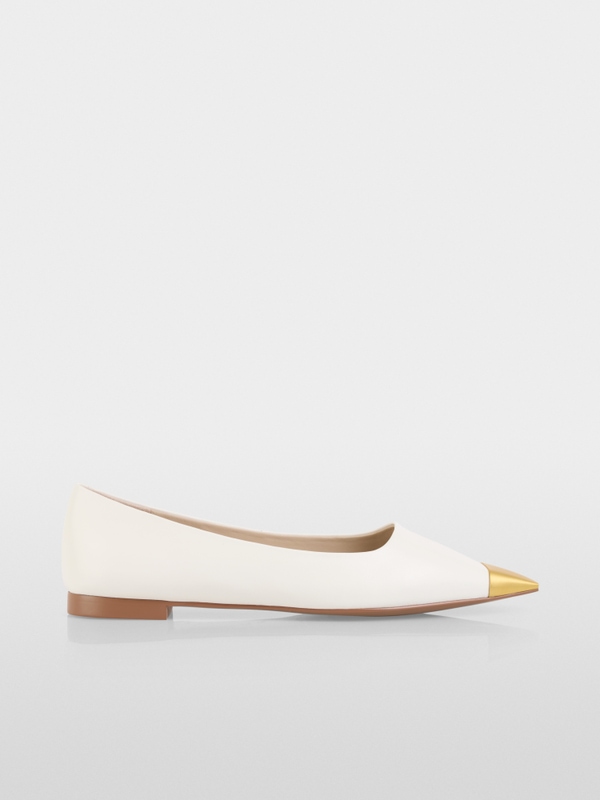 Leather ballerina flats