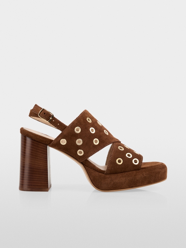 Suede platform sandals