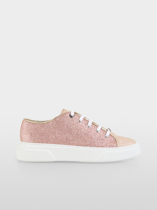 Baskets à paillettes avec semelle cup sole