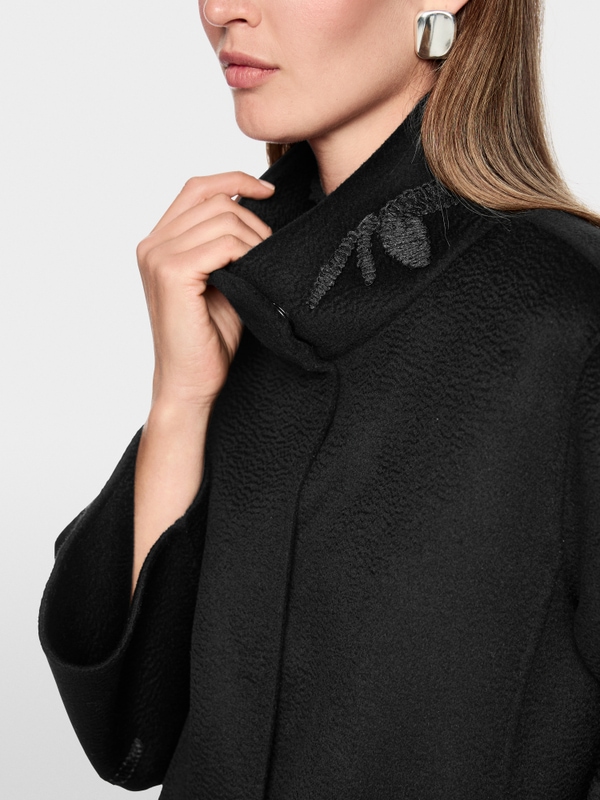 Outdoorjas van 100% wol