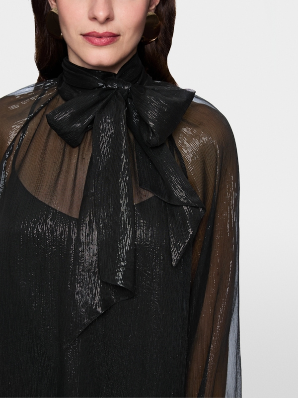 Transparent blouse with top