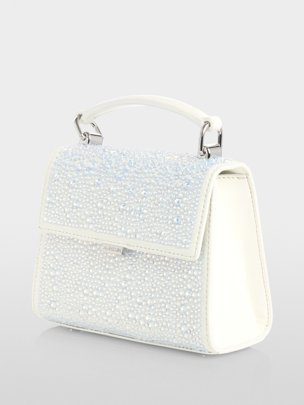 Mini handbag with opal crystals