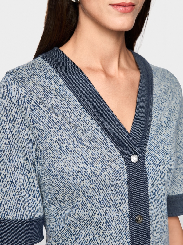 Patterned stretch viscose dress