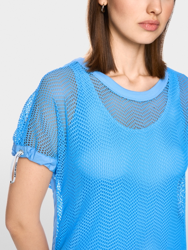 Dress with mesh look