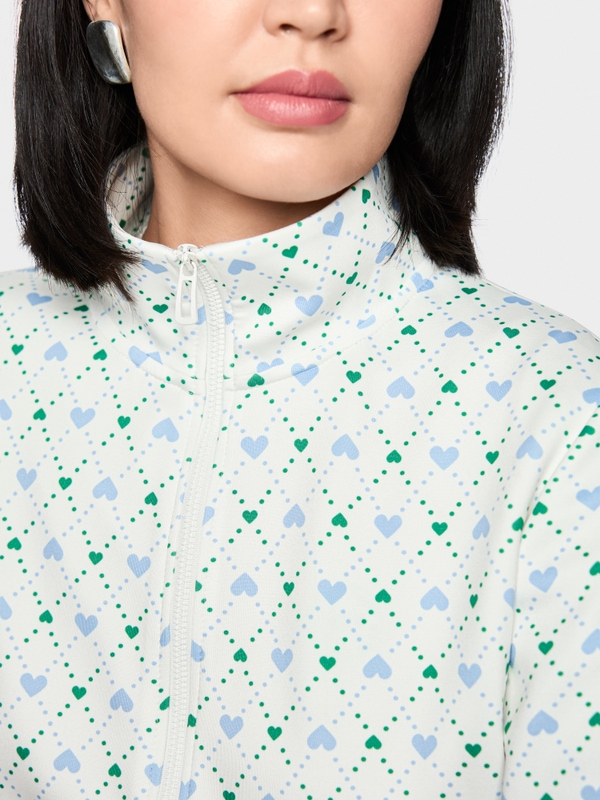 Scuba jersey print blouson