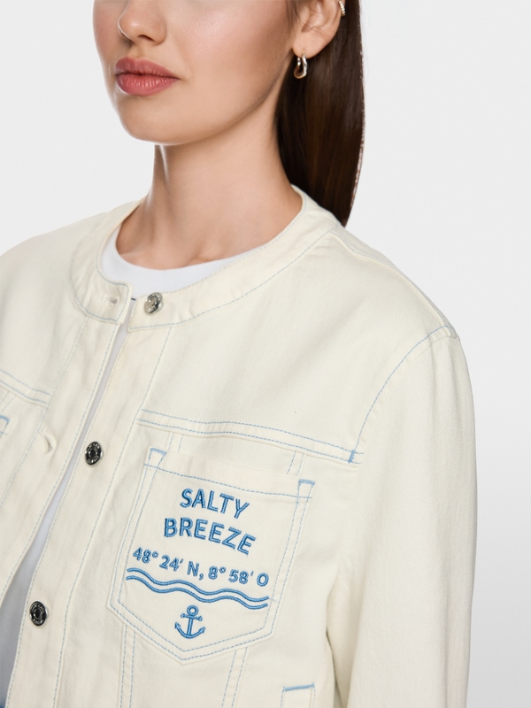 Veste en jean style marin