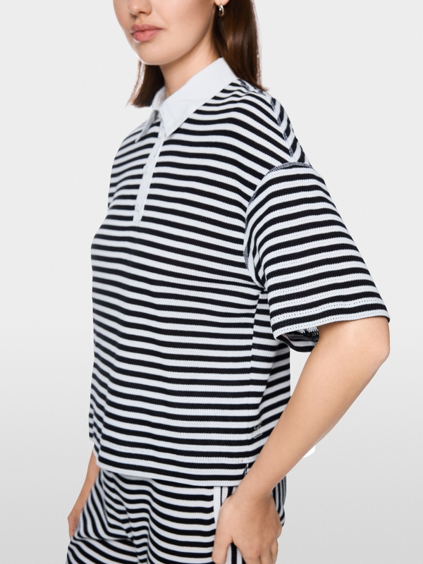Striped polo shirt