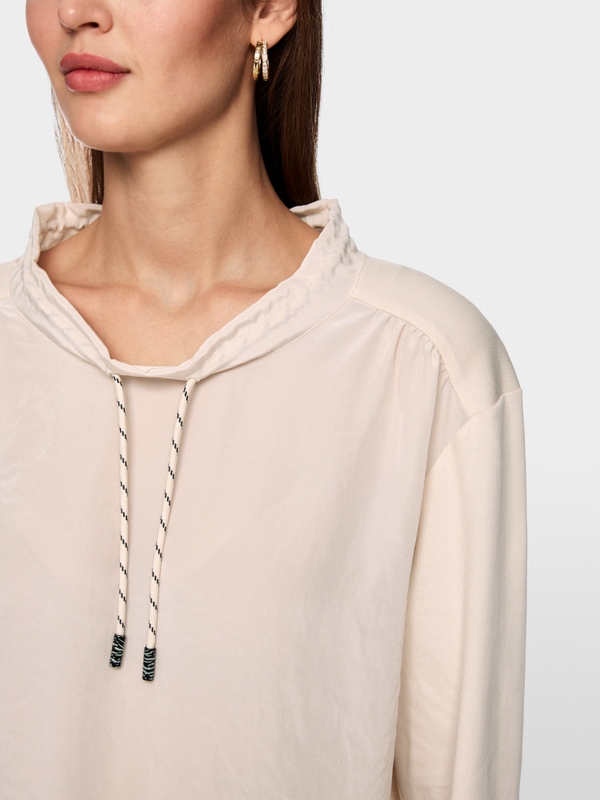 T-shirt à manches longues en mélange de matières