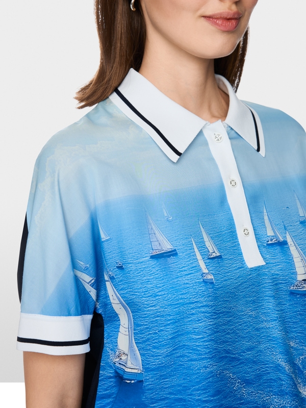 Blouse shirt with all-over print