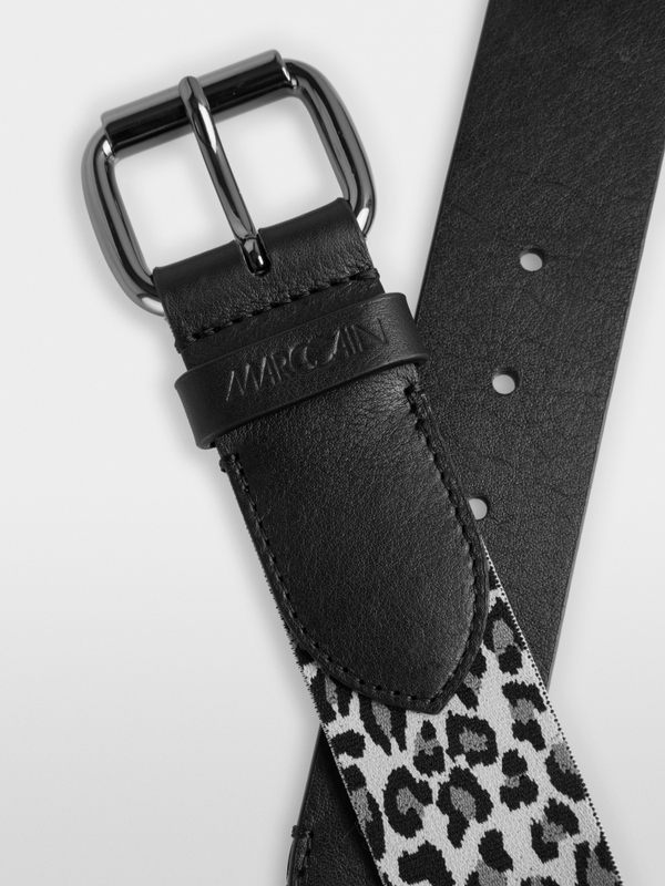 Waist belt with leopard print