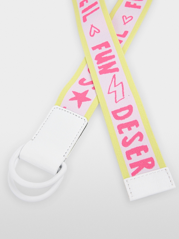 Patterned textile belt