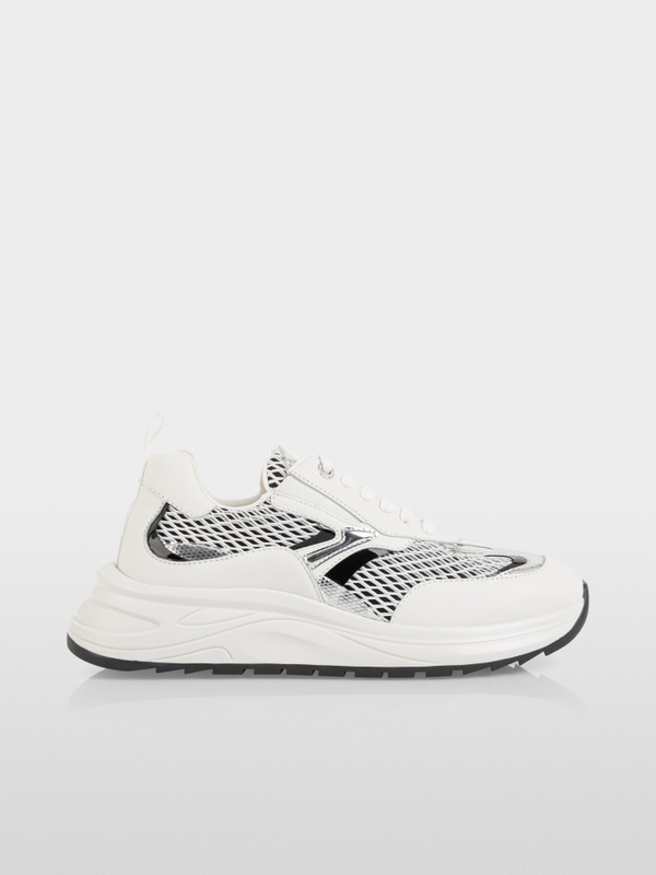 Trainers in a mix of materials