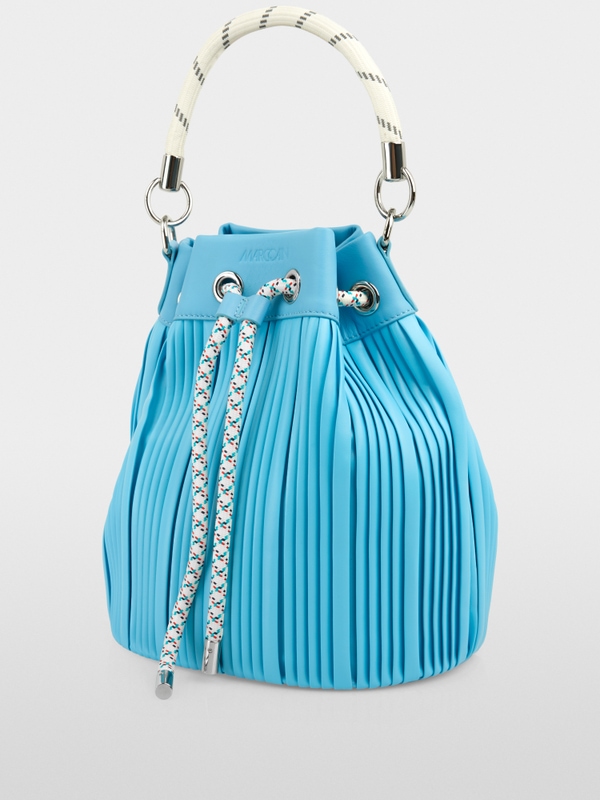 Faux leather bucket bag