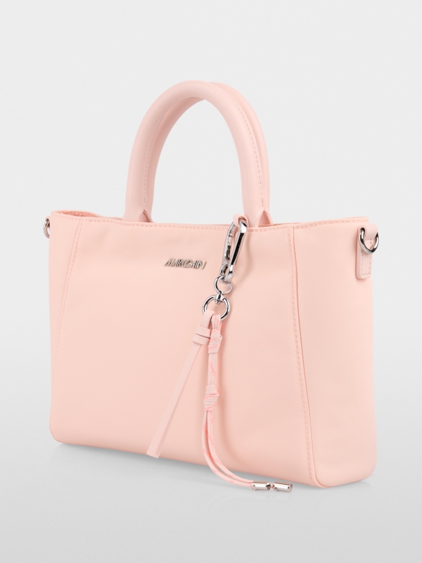 Faux leather shopper bag