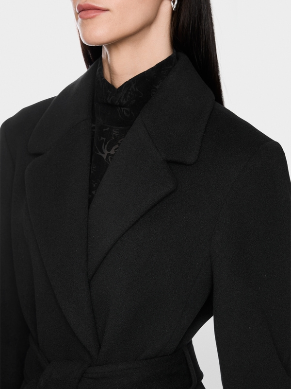 Coat in new wool with cashmere