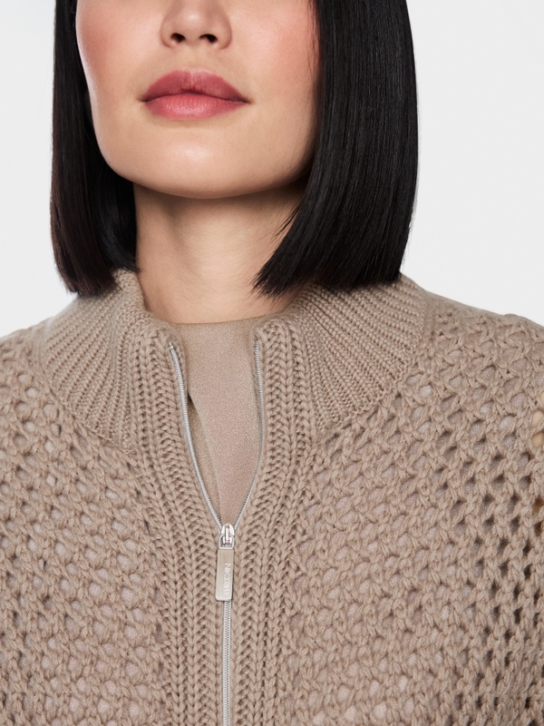 ‘Knitted in Germany’ openwork cardigan