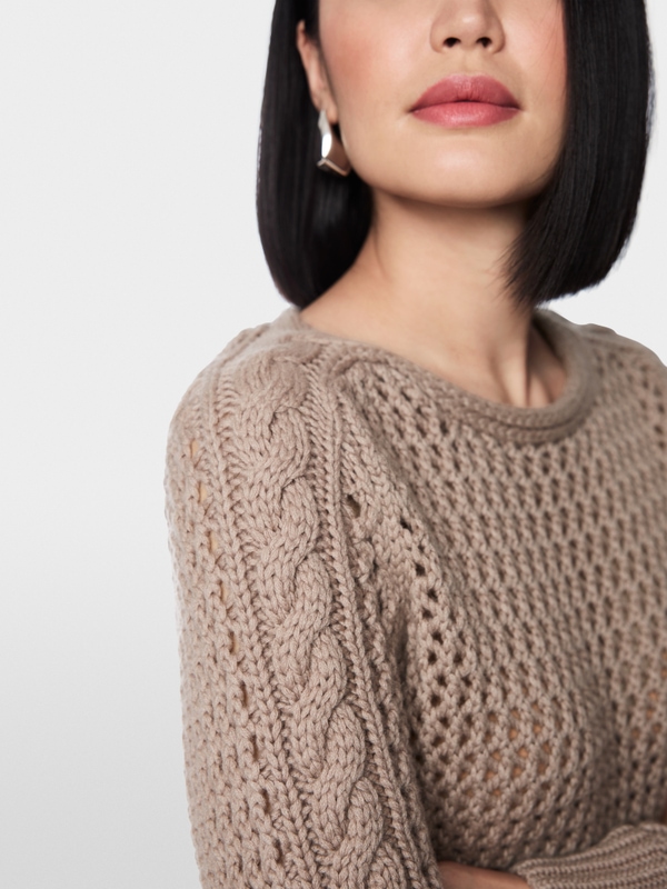 ‘Knitted in Germany’ openwork jumper