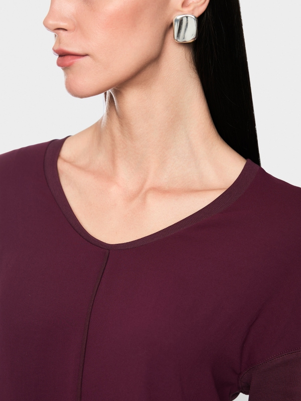 Materials mix blouse-style shirt