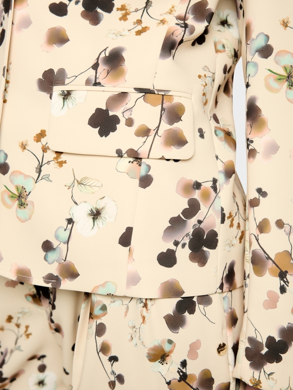 Blazer cintré à imprimé floral