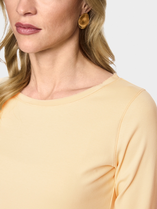 Shirt with silk crew neck