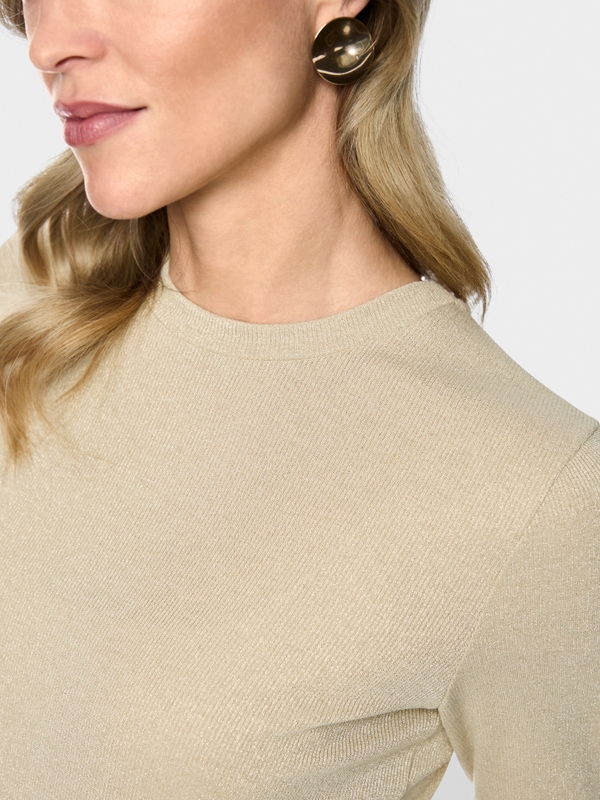 T-shirt à manches longues en lurex