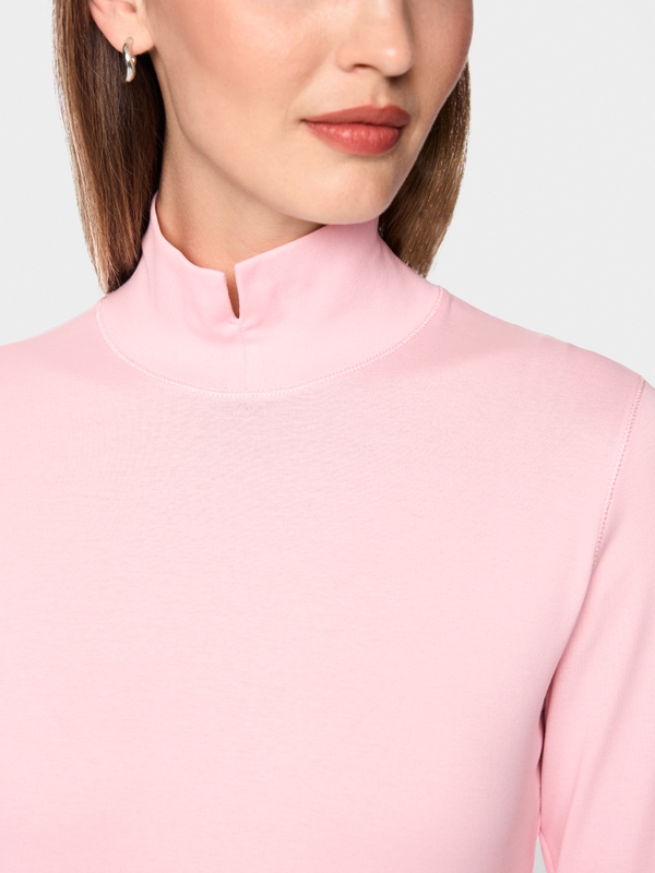 Basic shirt with stand-up collar