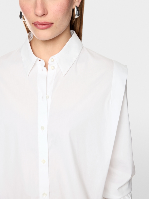 Blouse in lightweight stretch cotton