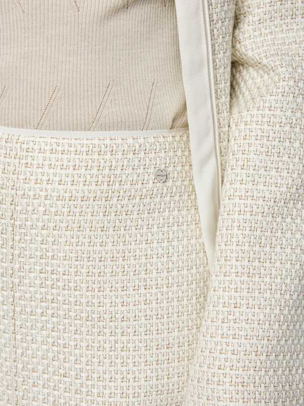Midi skirt with bouclé effect
