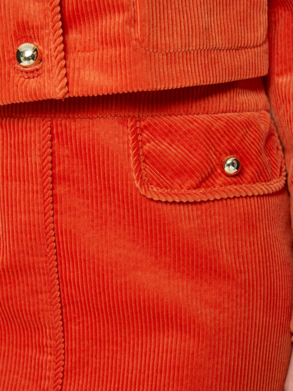 Cotton corduroy mini skirt